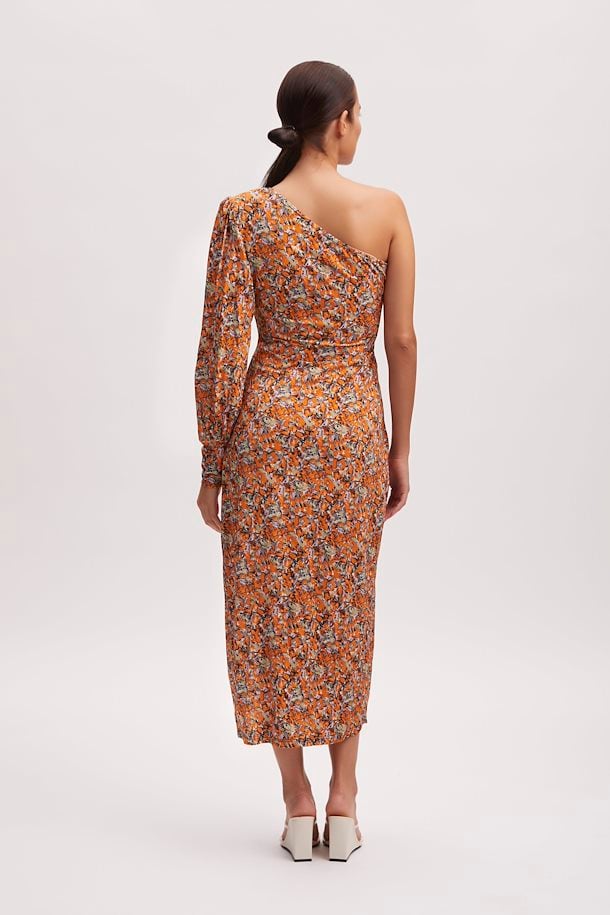 OdaGZ One Shoulder Dress Orange Purple Gestuz