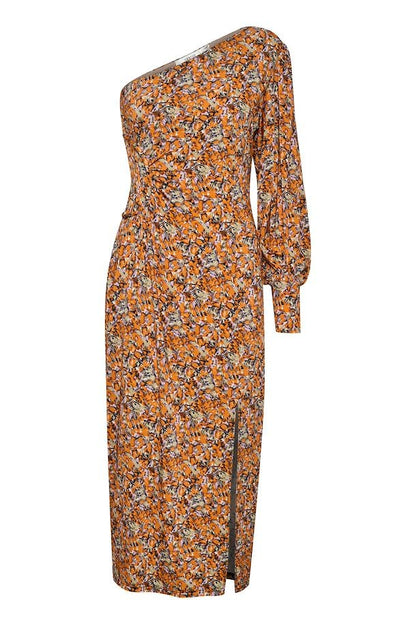 OdaGZ One Shoulder Dress Orange Purple Gestuz