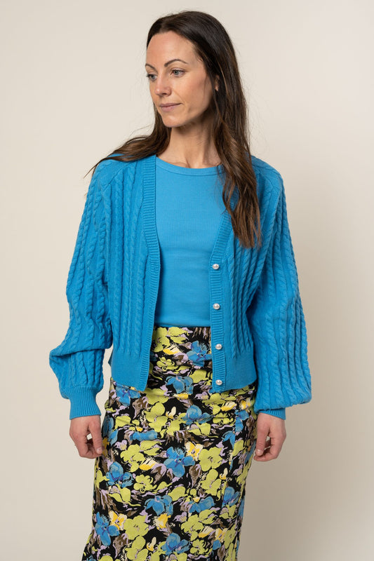 Lexi V-Cardigan Malibu Blue Gestuz