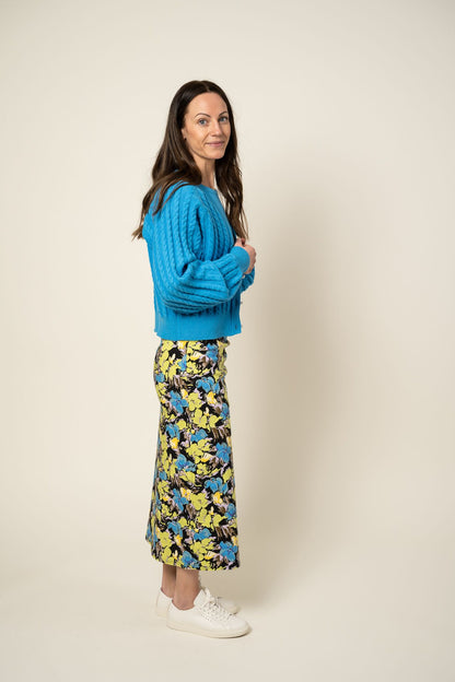 Rosille Skirt Blue Green Floral Gestuz