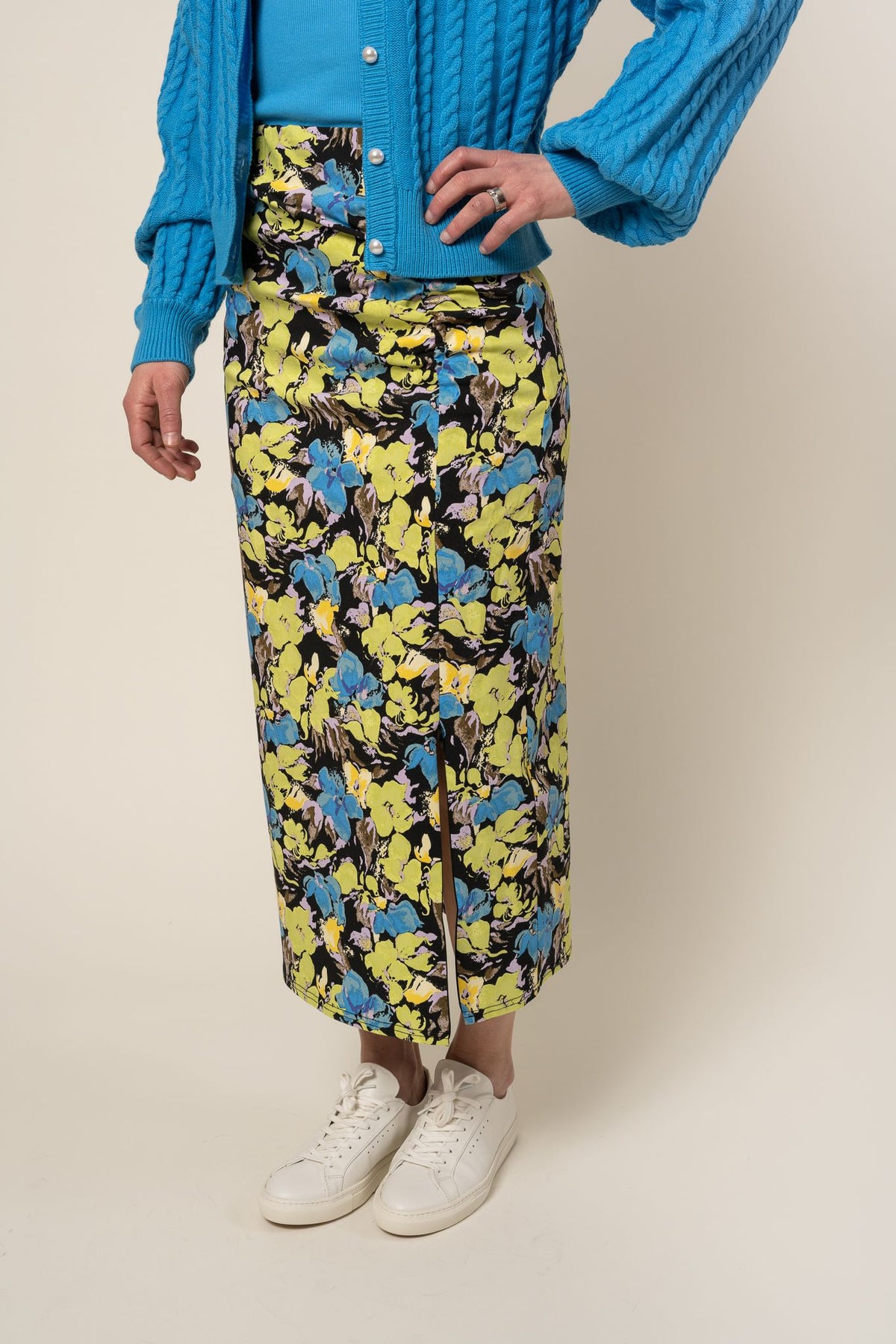 Rosille Skirt Blue Green Floral Gestuz