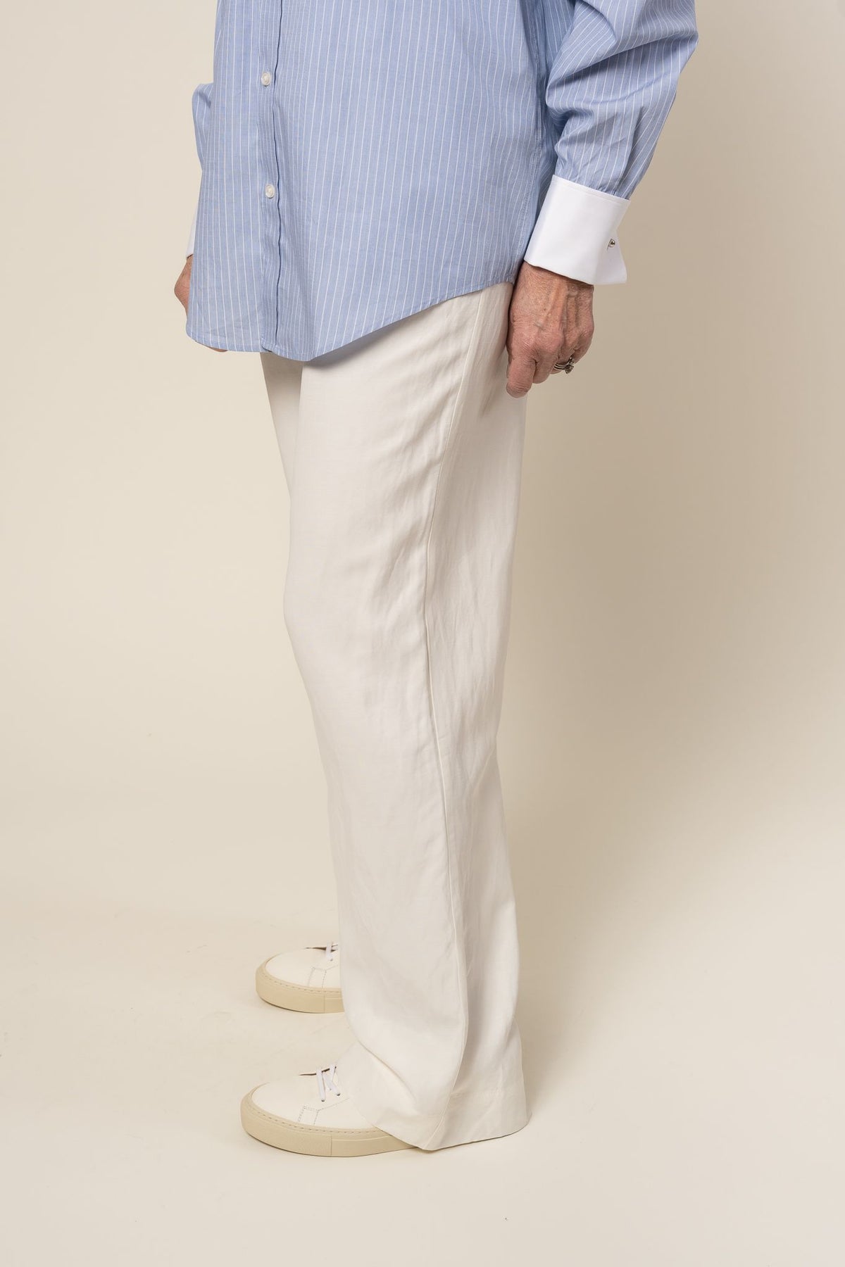 Noma Linen Trousers Off-White Ahlvar Gallery