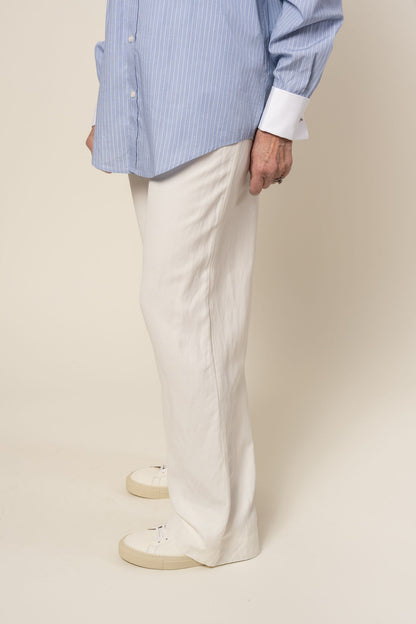 Noma Linen Trousers Off-White Ahlvar Gallery