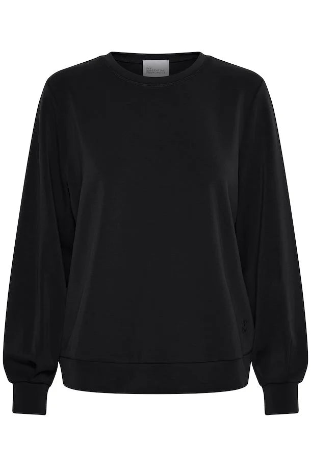 The Sweat Blouse Black My Essential Wardrobe