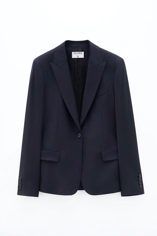 Sasha Cool Wool Blazer Dark Navy Filippa K