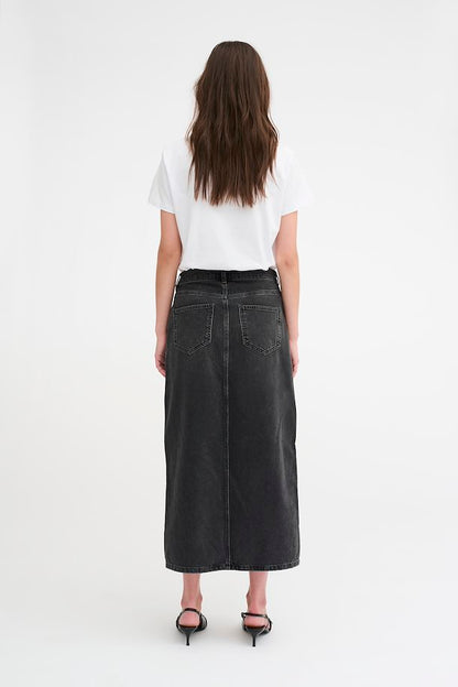 Louis Wrap Skirt Black Wash My Essential Wardrobe