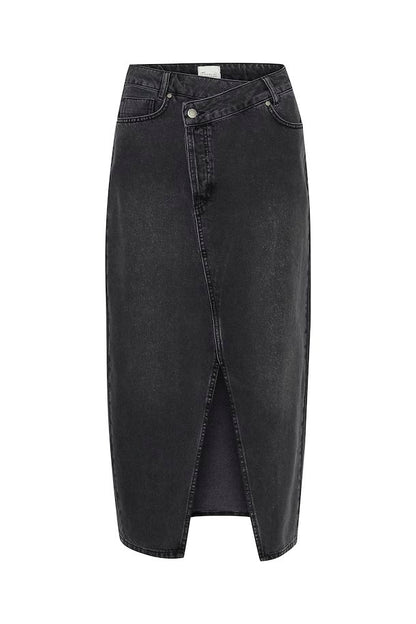Louis Wrap Skirt Black Wash My Essential Wardrobe