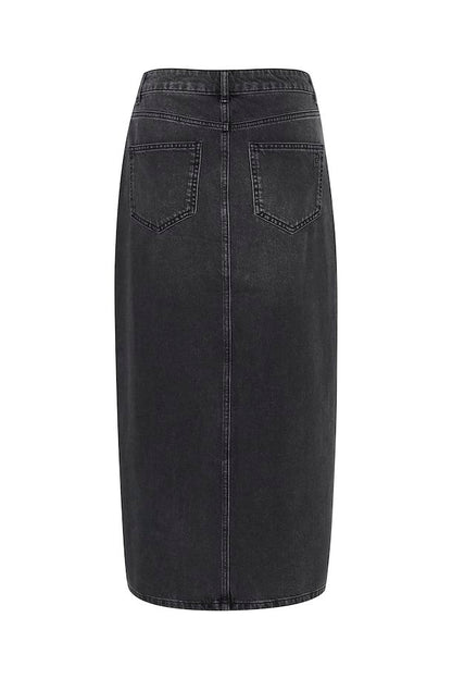 Louis Wrap Skirt Black Wash My Essential Wardrobe
