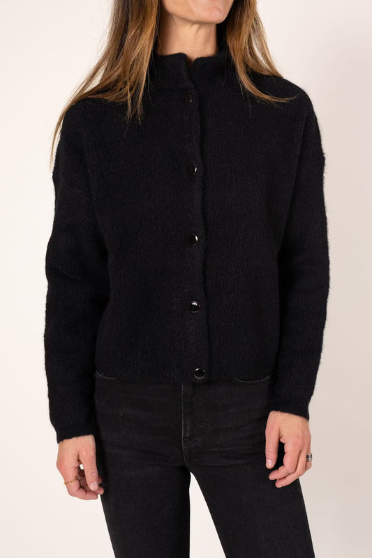 AlphaGZ Short Cardigan Black Gestuz