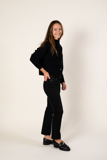 AlphaGZ Short Cardigan Black Gestuz
