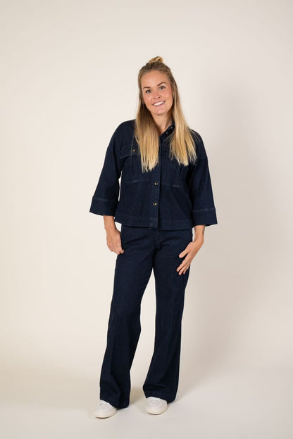 LaraMW Short Shirt 115 Dark Blue My Essential Wardrobe