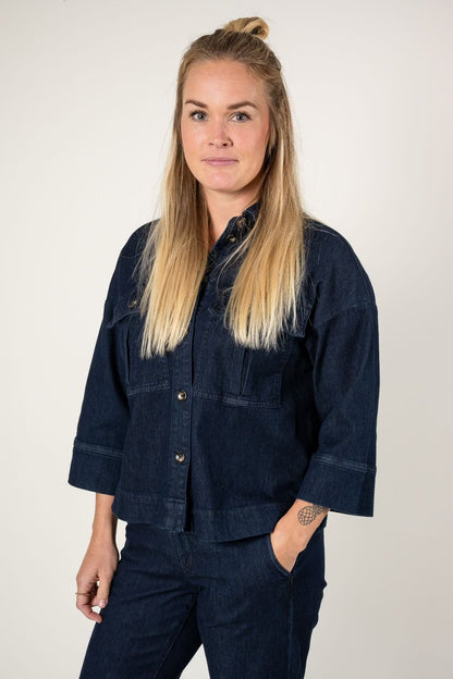 LaraMW Short Shirt 115 Dark Blue My Essential Wardrobe