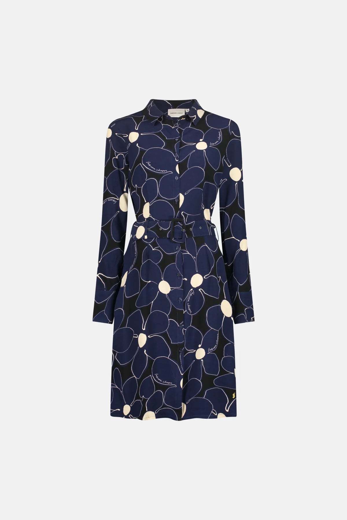 Hayley Jane Dress Navy Super Flower Fabienne Chapot