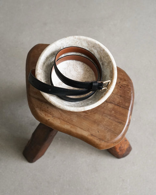 Barbara Belt Black Leather Flattered