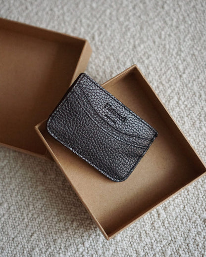 Bonnie Cardholder Black Leather Flattered