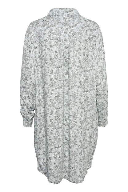 MWShadow Long Shirt Shadow Green Flower My Essential Wardrobe