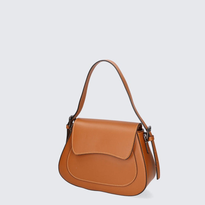Milan Leather Bag Brun Latalia