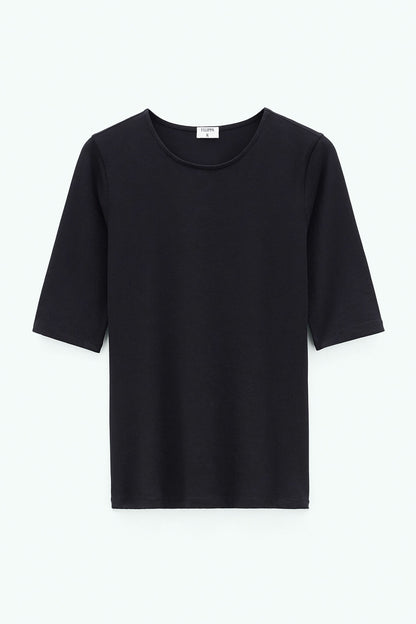 Cotton Stretch Elbow Sleeve Black Filippa K