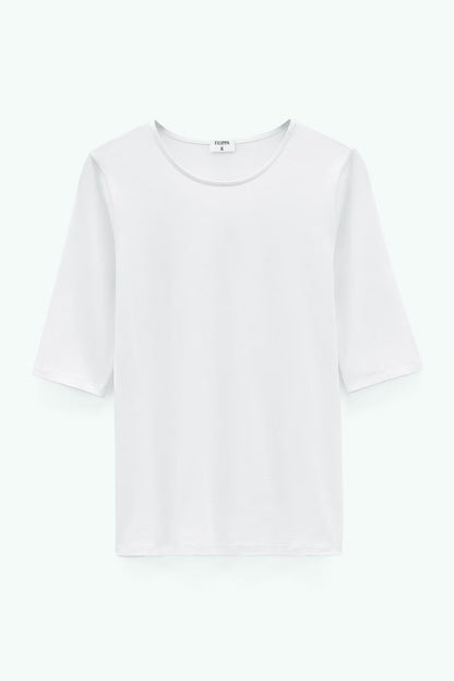 Cotton Stretch Elbow Sleeve White Filippa K