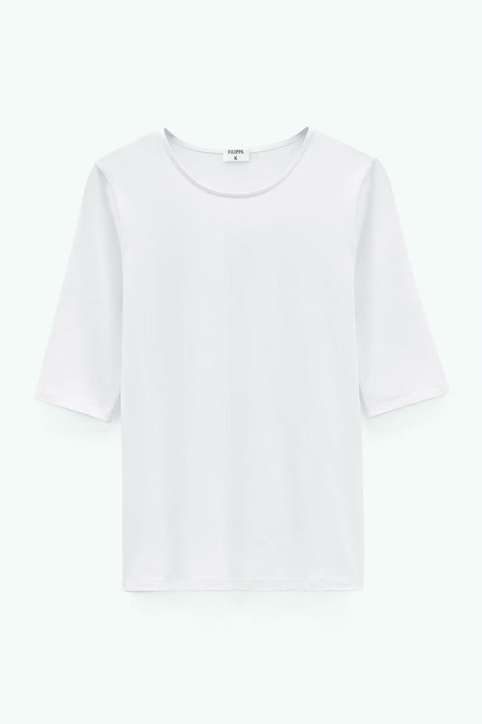 Cotton Stretch Elbow Sleeve White Filippa K
