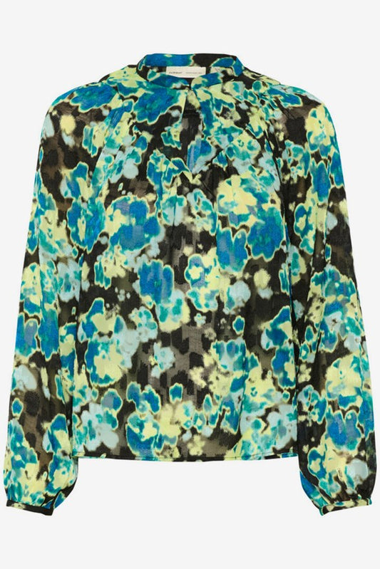 CisiraIW Blouse Green Floaty Flower InWear