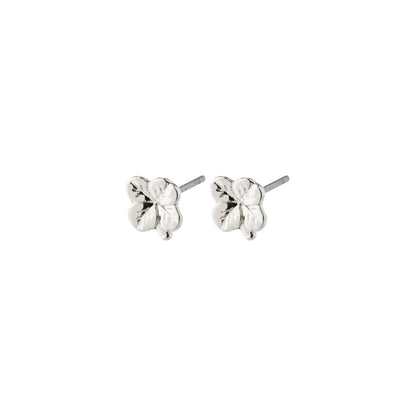 Octavia Recycled Clover Earrings Silver Pilgrim