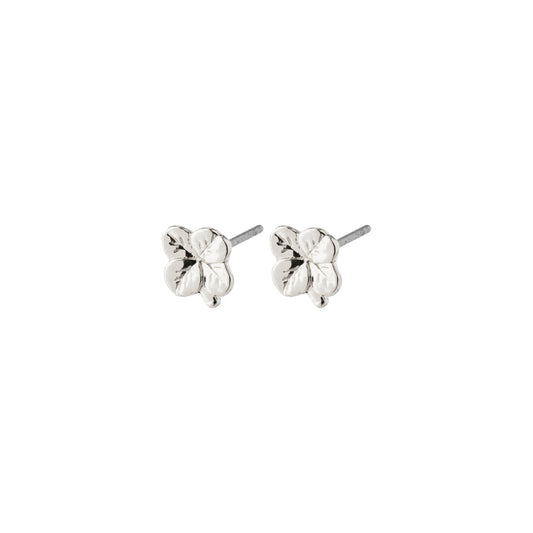 Octavia Recycled Clover Earrings Silver Pilgrim