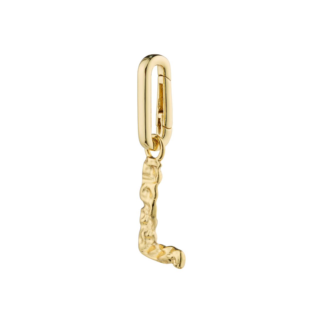 Charm Recycled Pendant Letter Gold Pilgrim