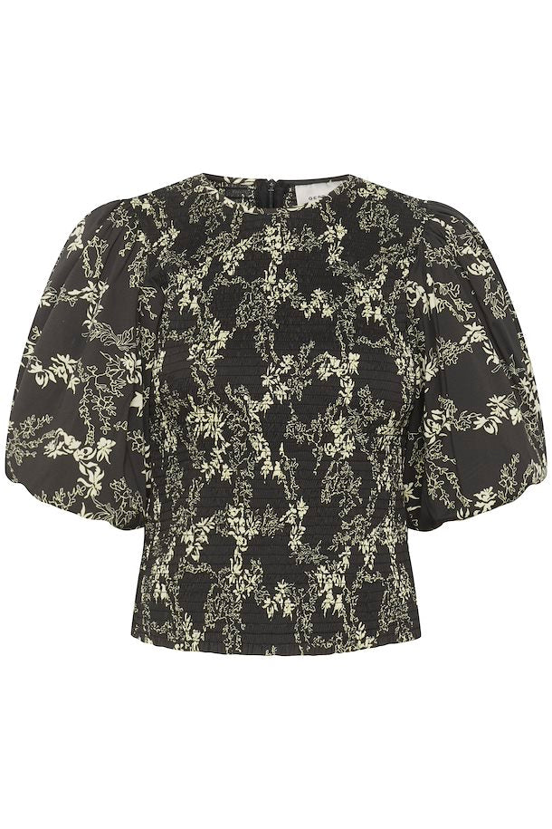 MalyGZ Blouse Yellow Flower Gestuz
