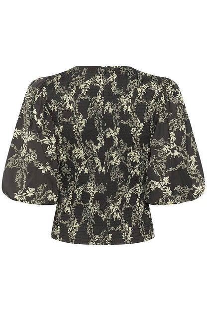MalyGZ Blouse Yellow Flower Gestuz