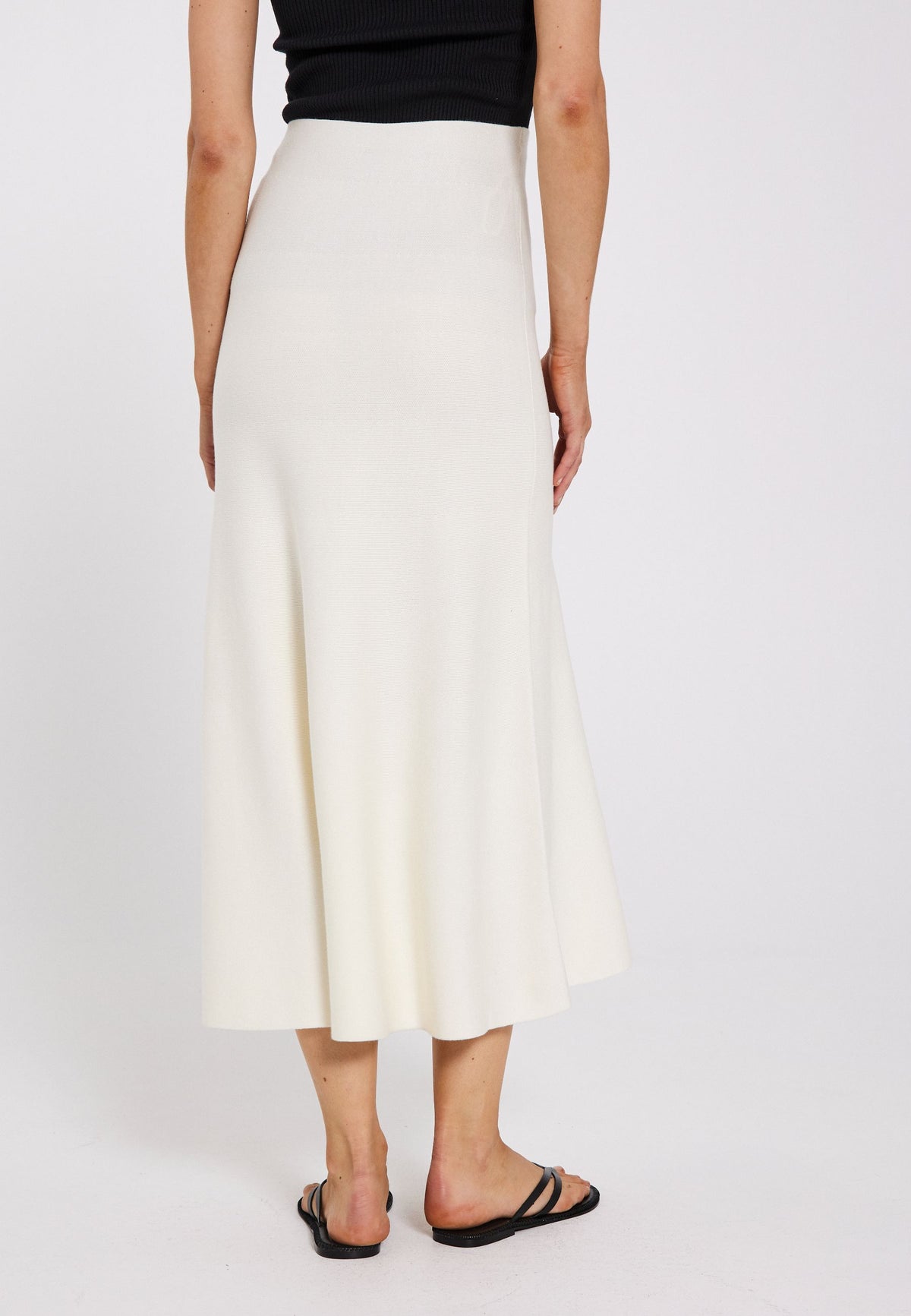 Als Midi Knit Skirt Off-White Norr
