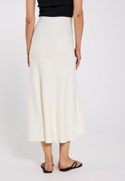 Als Midi Knit Skirt Off-White Norr