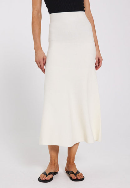 Als Midi Knit Skirt Off-White Norr