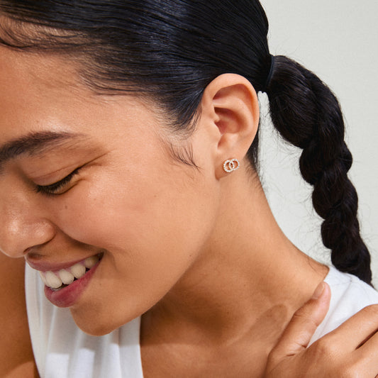 Jolina Recycled Earrings Gold Pilgrim