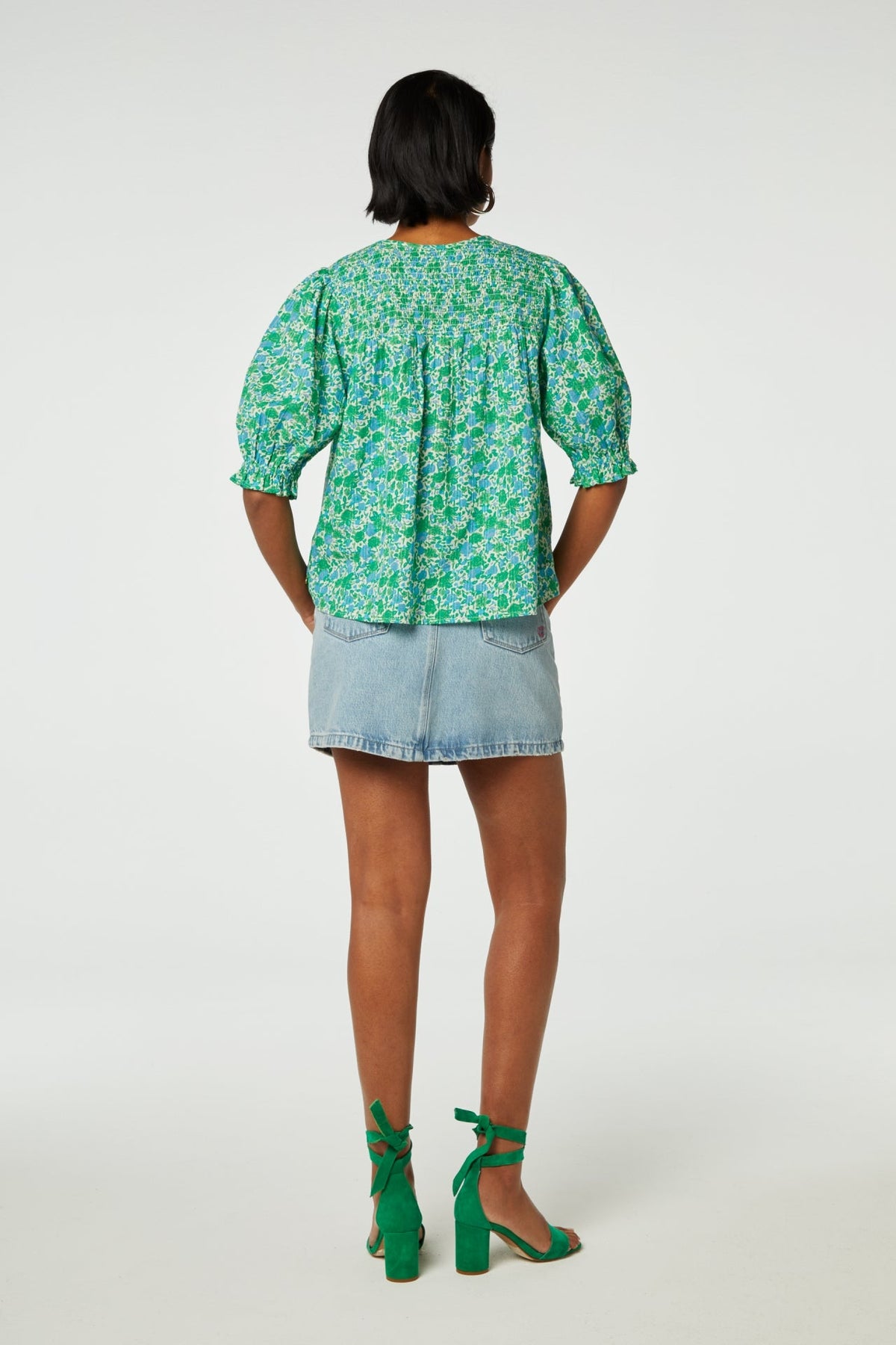 June SS Blouse Green Clueless Fabienne Chapot