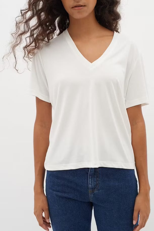 LilianaIW Base V-Neck Whisper White InWear