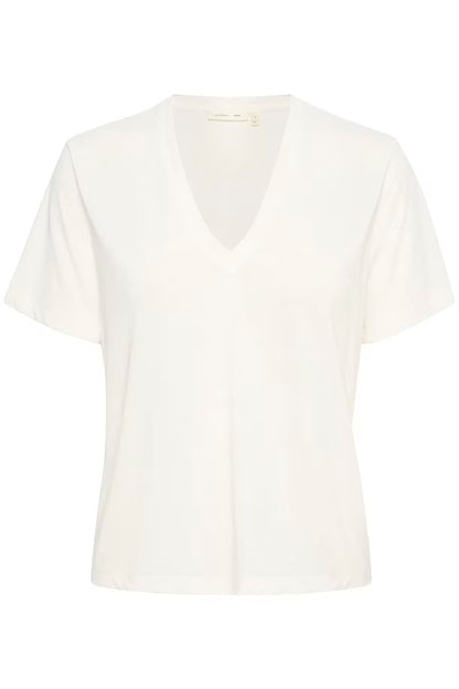 LilianaIW Base V-Neck Whisper White InWear
