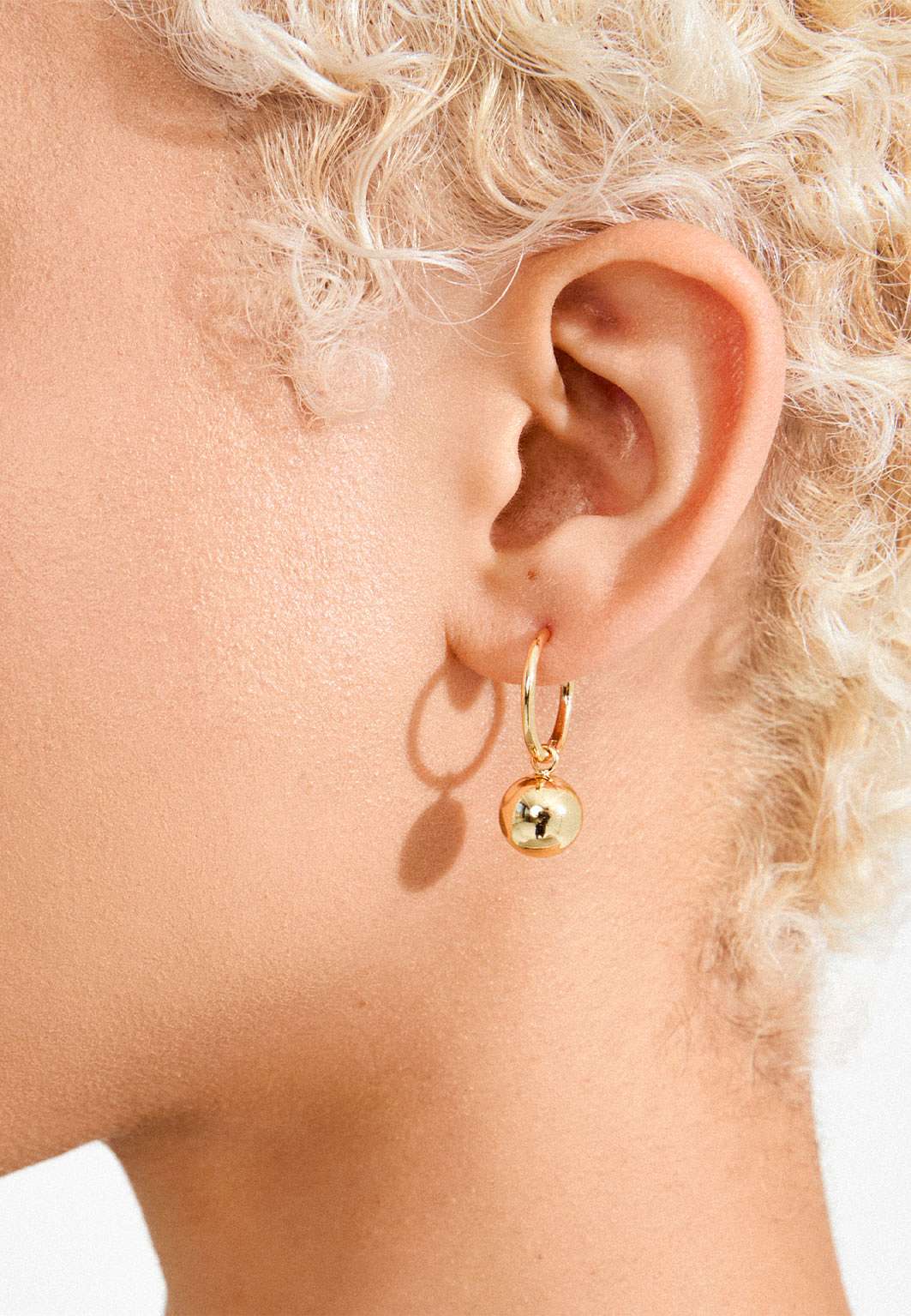 Air Hoop Creols Earrings Gold Pilgrim