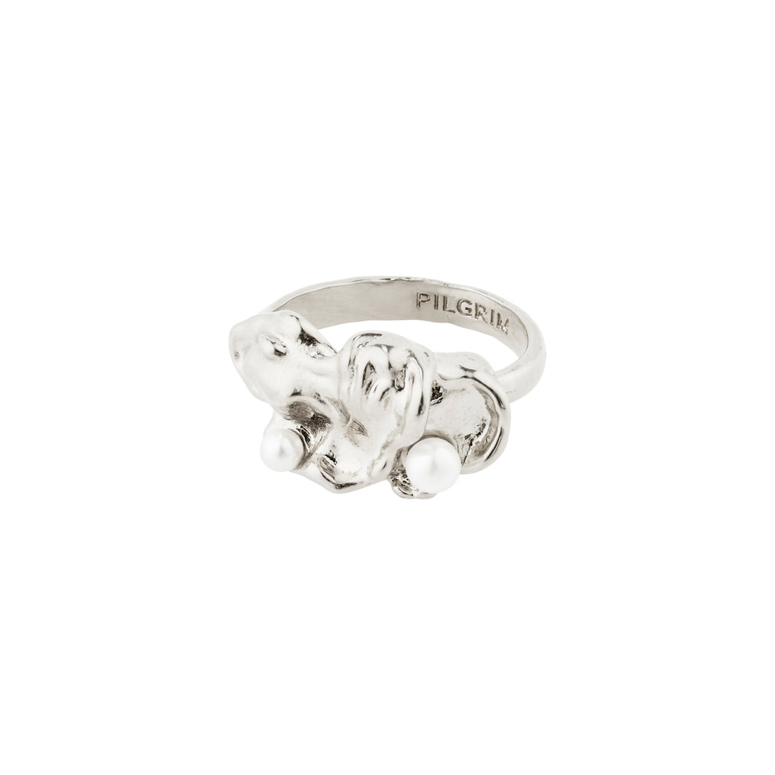 Moon Recycled Ring Silver Pilgrim