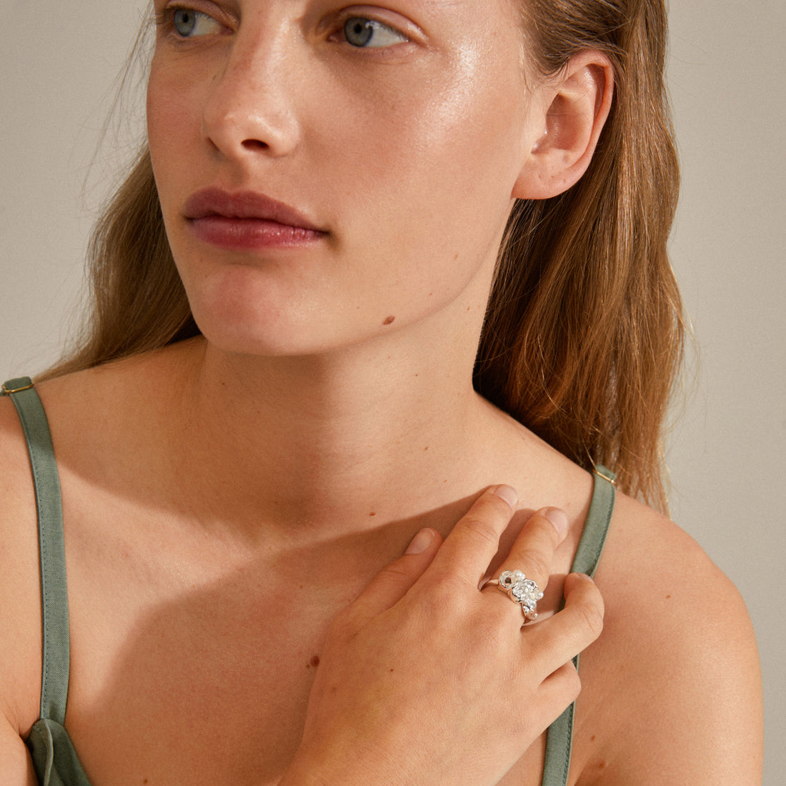 Moon Recycled Ring Silver Pilgrim