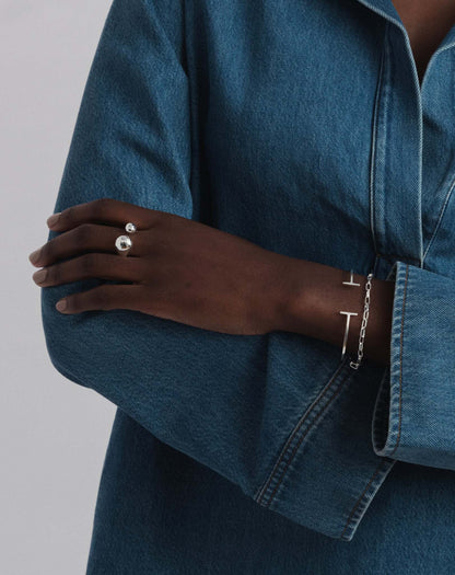Bolded Drops Ring Silver Syster P