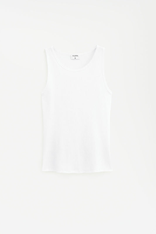 Fine Rib Tank White Filippa K