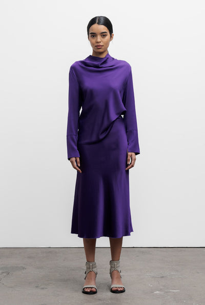 Ayumi Silk Blouse Violet Ahlvar Gallery