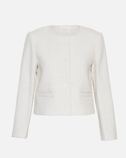 Nadialine Jacket White Melange MSCH