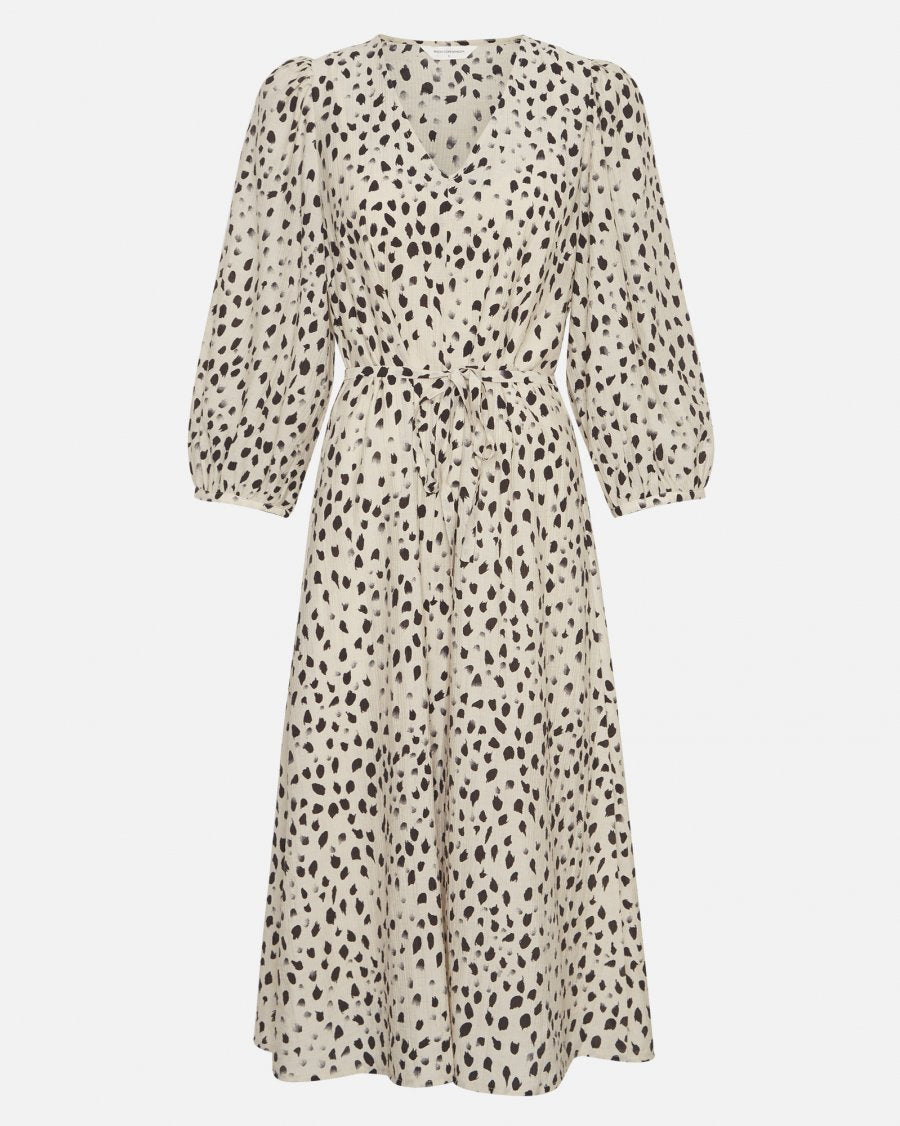 Angelina 3/4 Dress AOP Peyote Dot MSCH