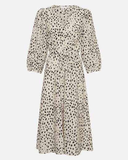 Angelina 3/4 Dress AOP Peyote Dot MSCH