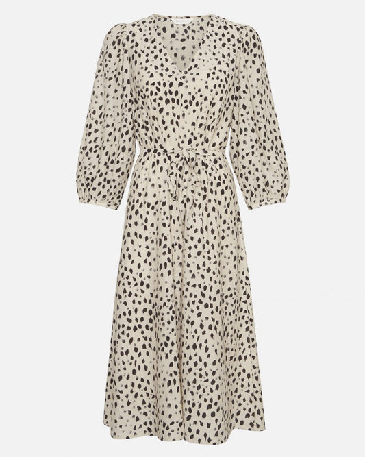 Angelina 3/4 Dress AOP Peyote Dot MSCH