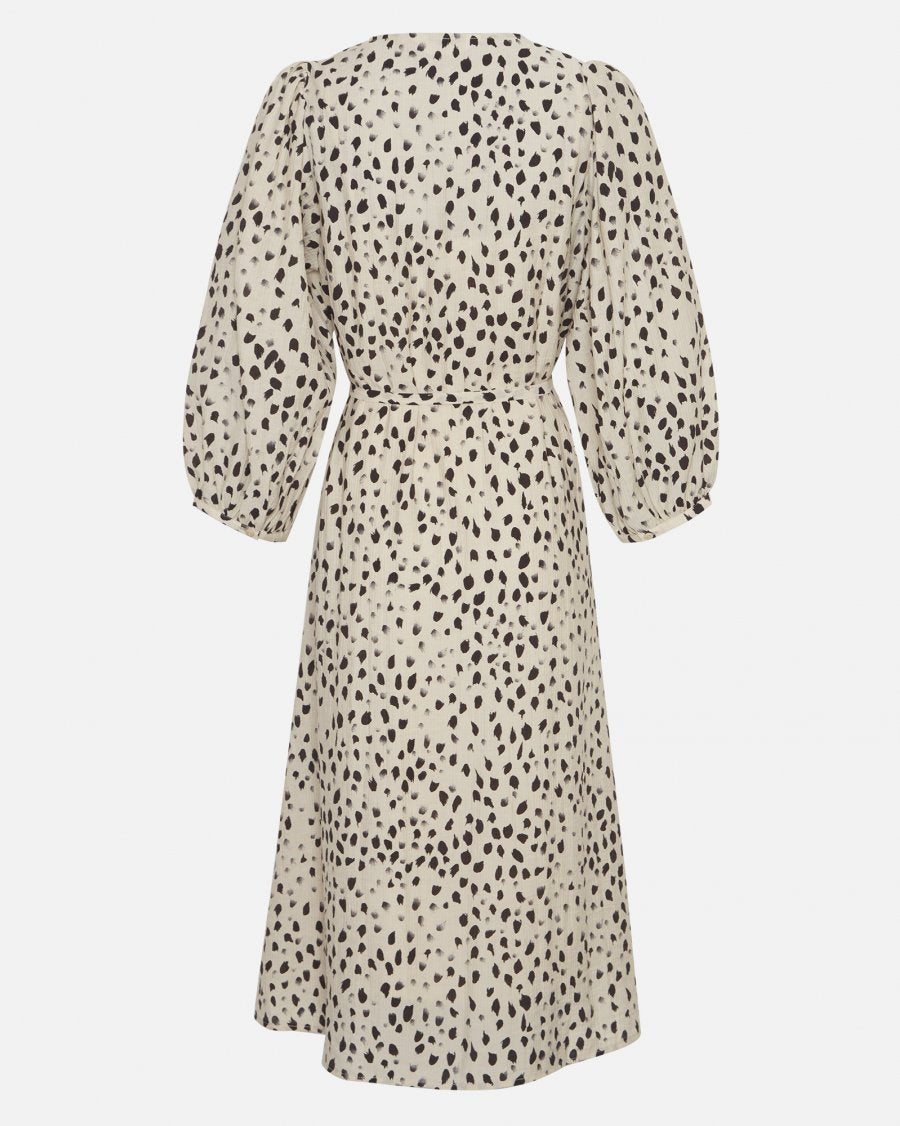 Angelina 3/4 Dress AOP Peyote Dot MSCH