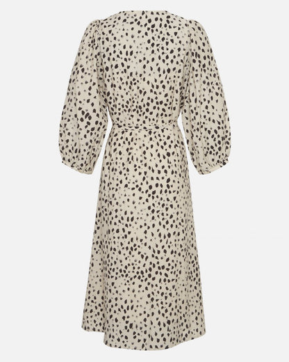 Angelina 3/4 Dress AOP Peyote Dot MSCH