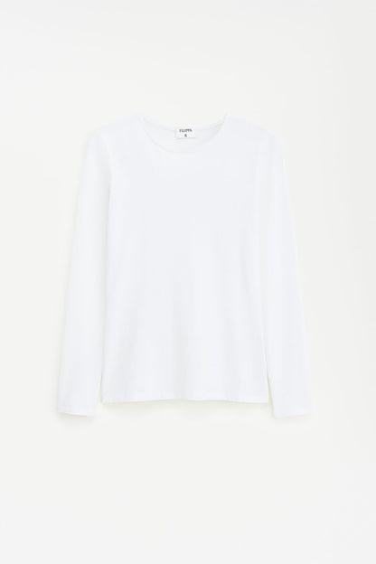 Cotton Stretch Long Sleeve White Filippa K